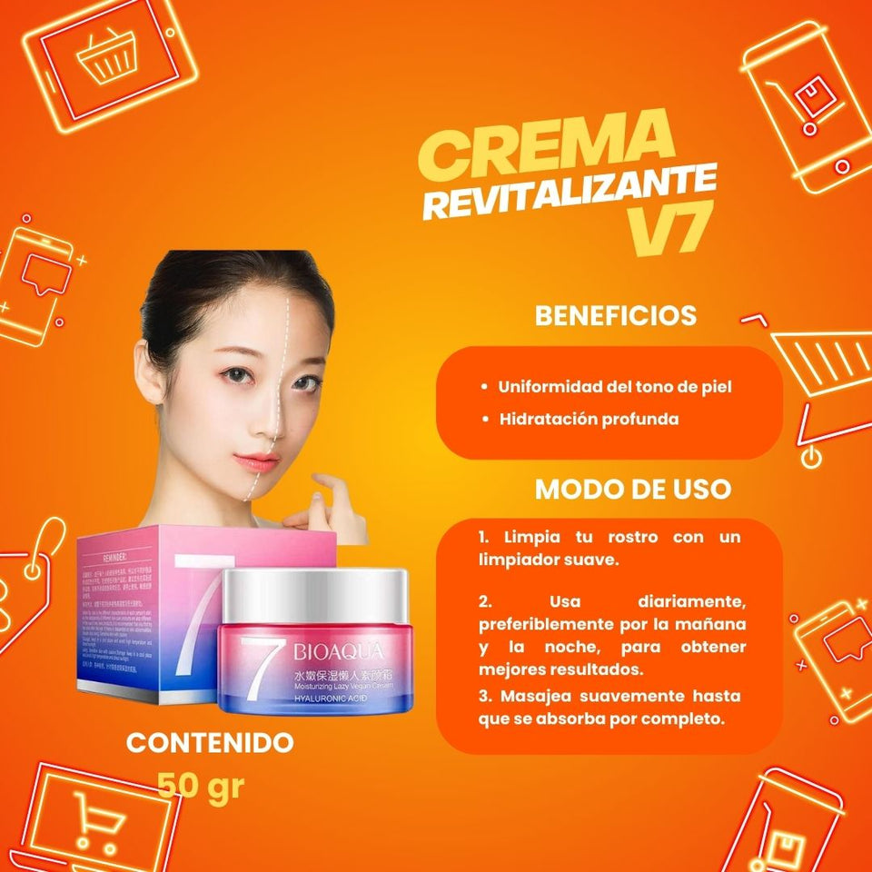 CREMA REVITALIZANTE V7 ACLARADOR MAGICO VEGANA